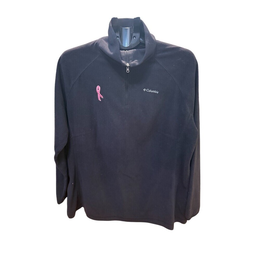 Columbia Black Fleece Pullover Womens 1X Plus Size Quarter Zip